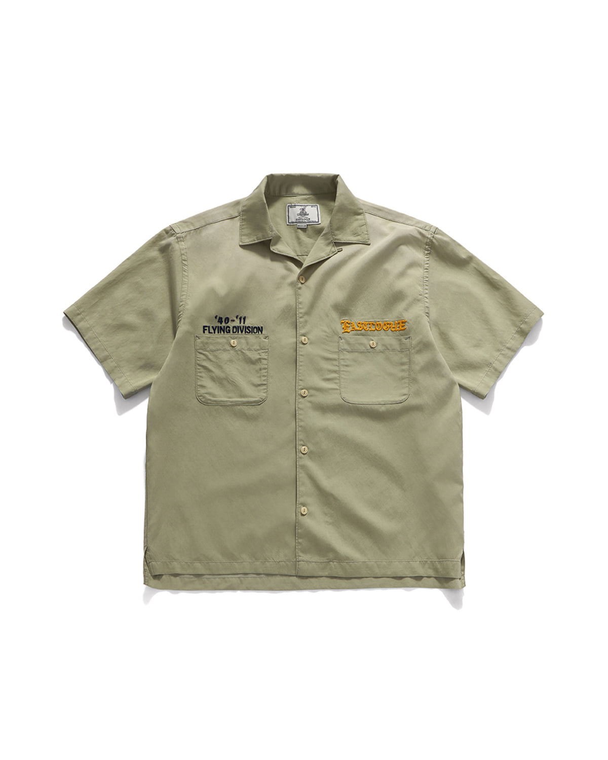 Eastlogue - Embroidered Bowling Half Shirts (Cream) product image 2 | TRAB K-Fashion Australia