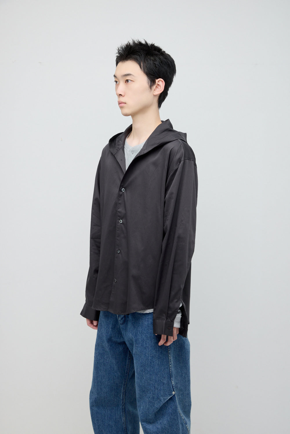 Hatchingroom - Hooded Shirt (Charcoal) product image 7 | TRAB K-Fashion Australia