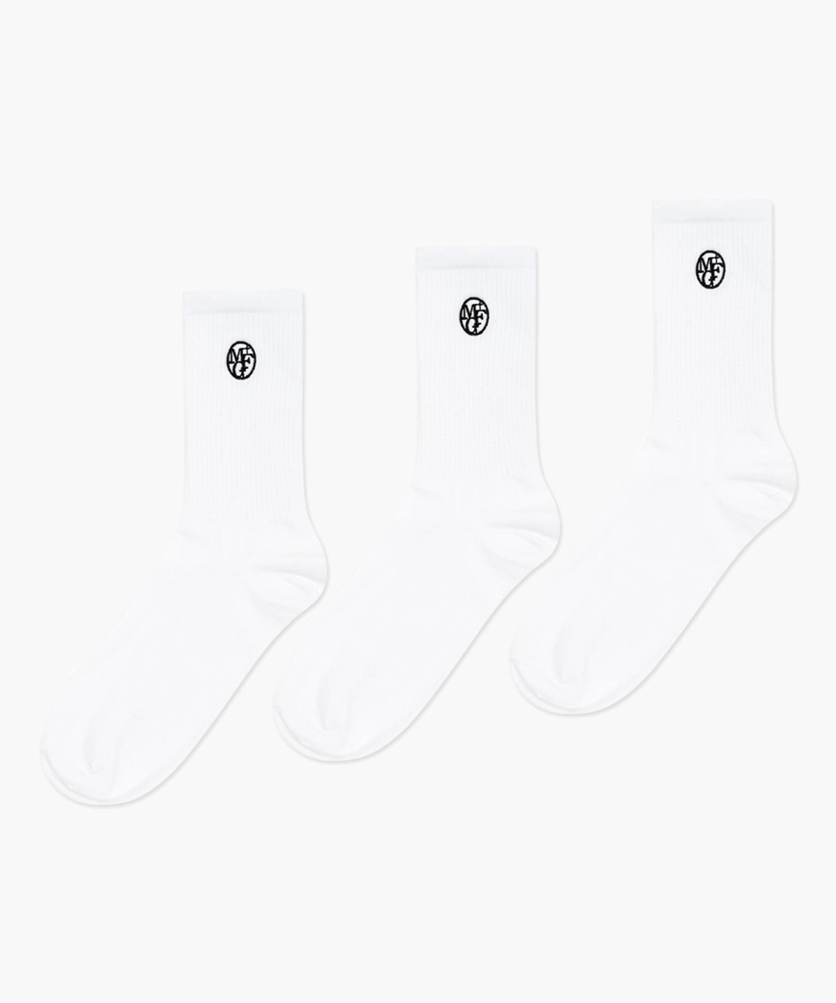 Marithe & Francois Girbaud - Circle Logo Socks 3pack (White) product image 1 | TRAB K-Fashion Australia