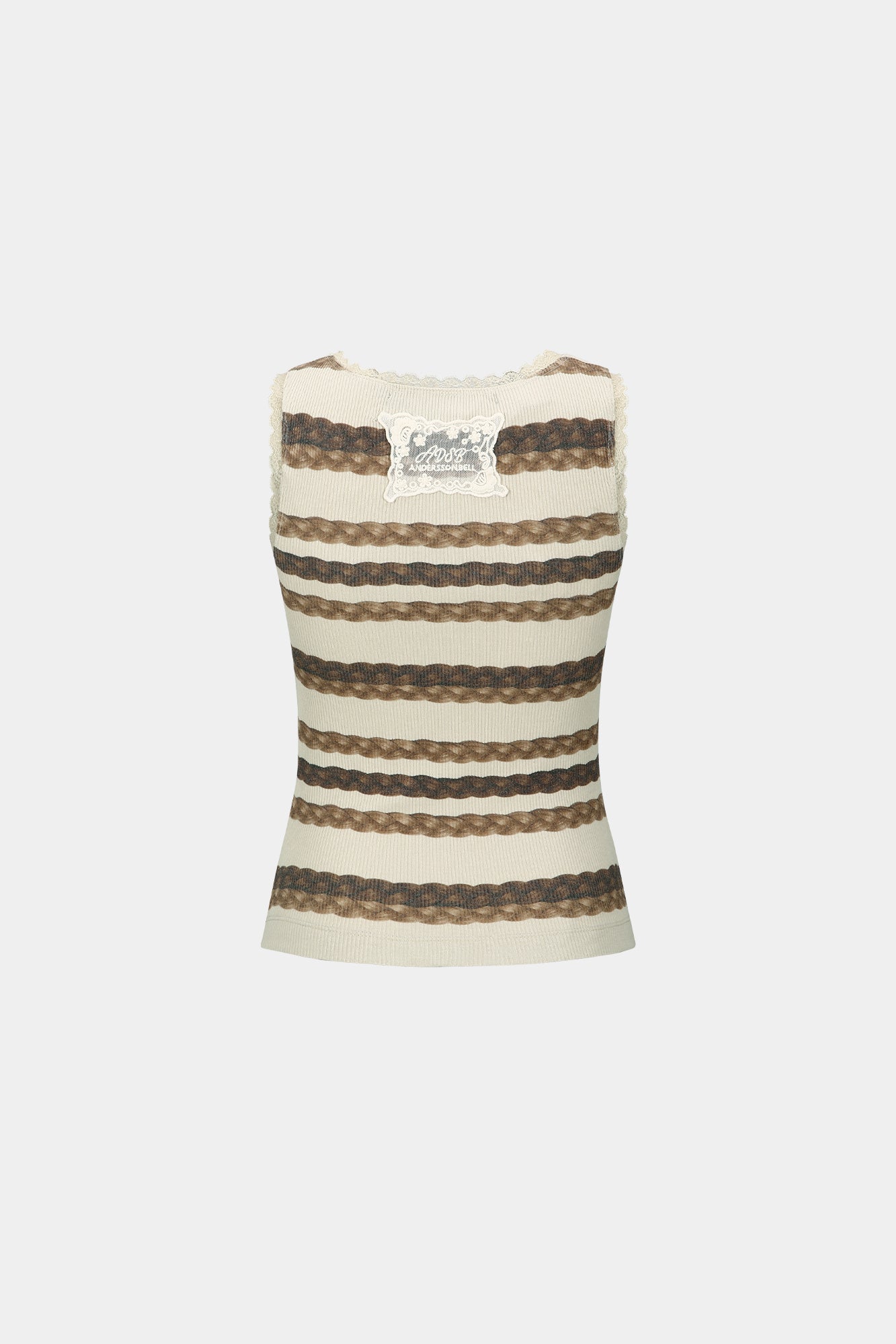 Andersson Bell - Hair Braid Stripe Tank Top (Beige) product image 12 | TRAB K-Fashion Australia