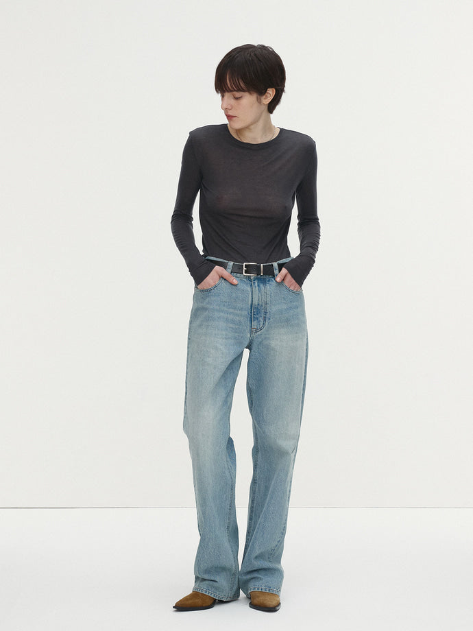 Tonywack - Straight-Leg Denim Jeans (Washed Light Blue) product image 6 | TRAB K-Fashion Australia