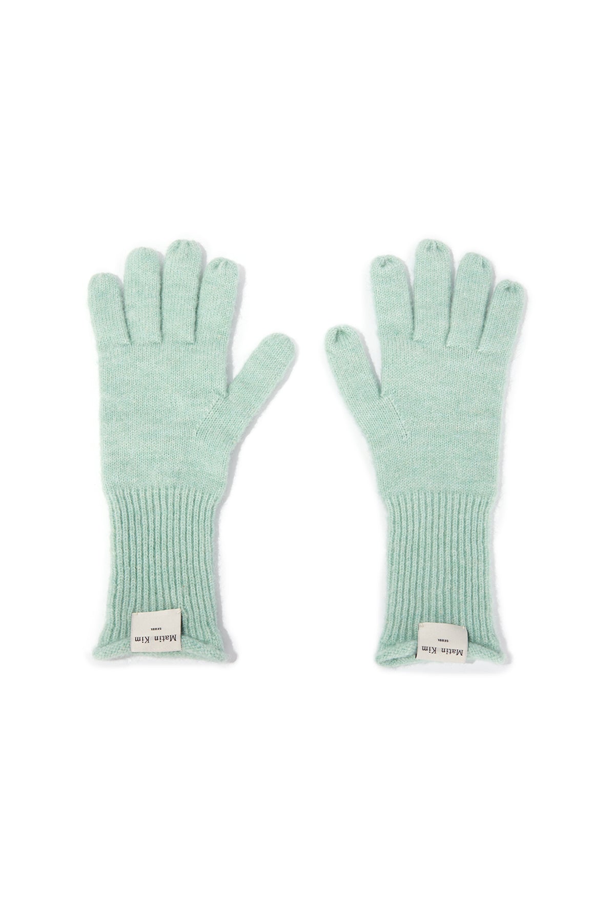 Matin Kim - Finger Hole Knit Gloves (Mint) product image 1 | TRAB K-Fashion Australia
