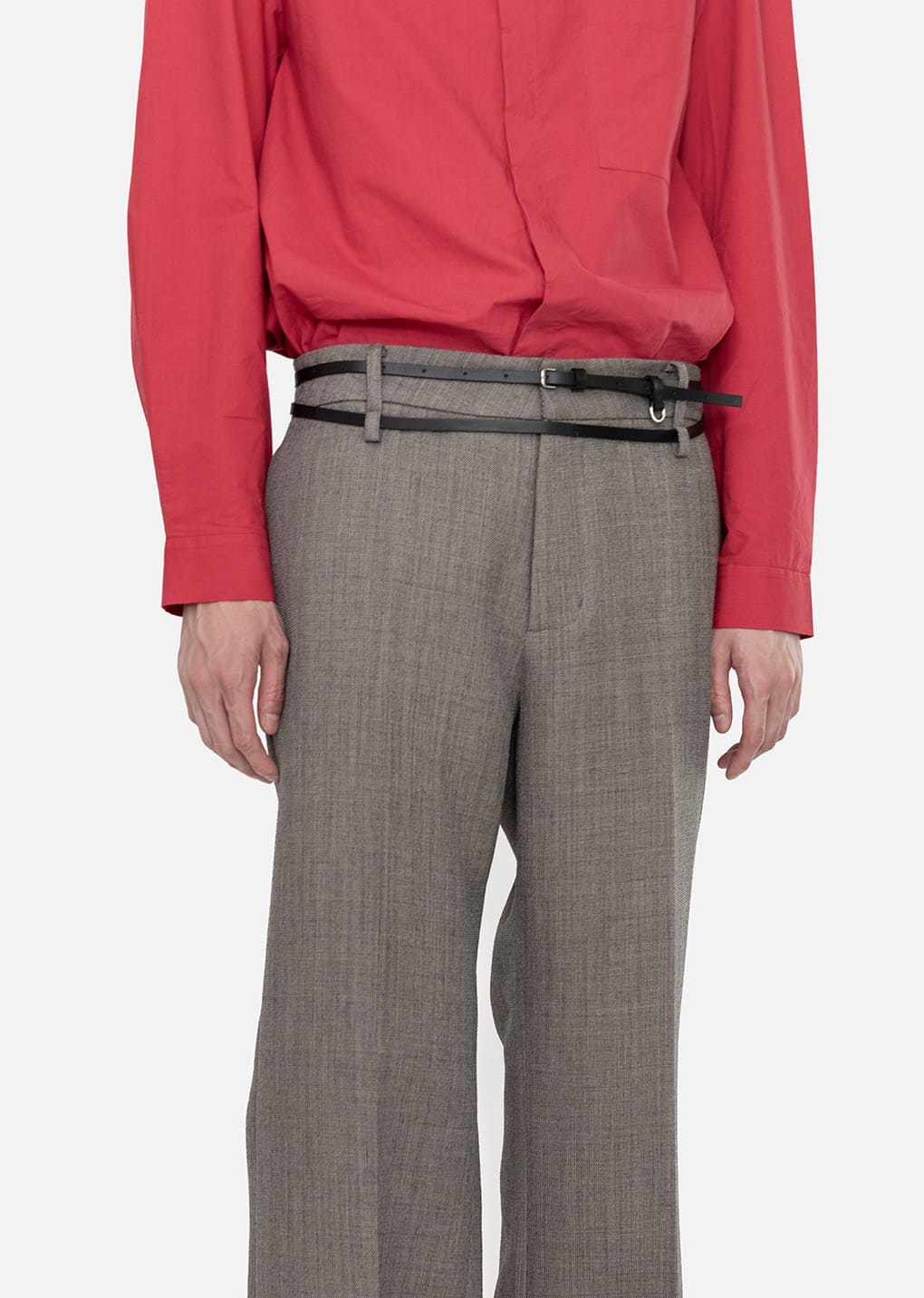 Amomento - Square Pocket Oversized Shirt (Red) product image 5 | TRAB K-Fashion Australia