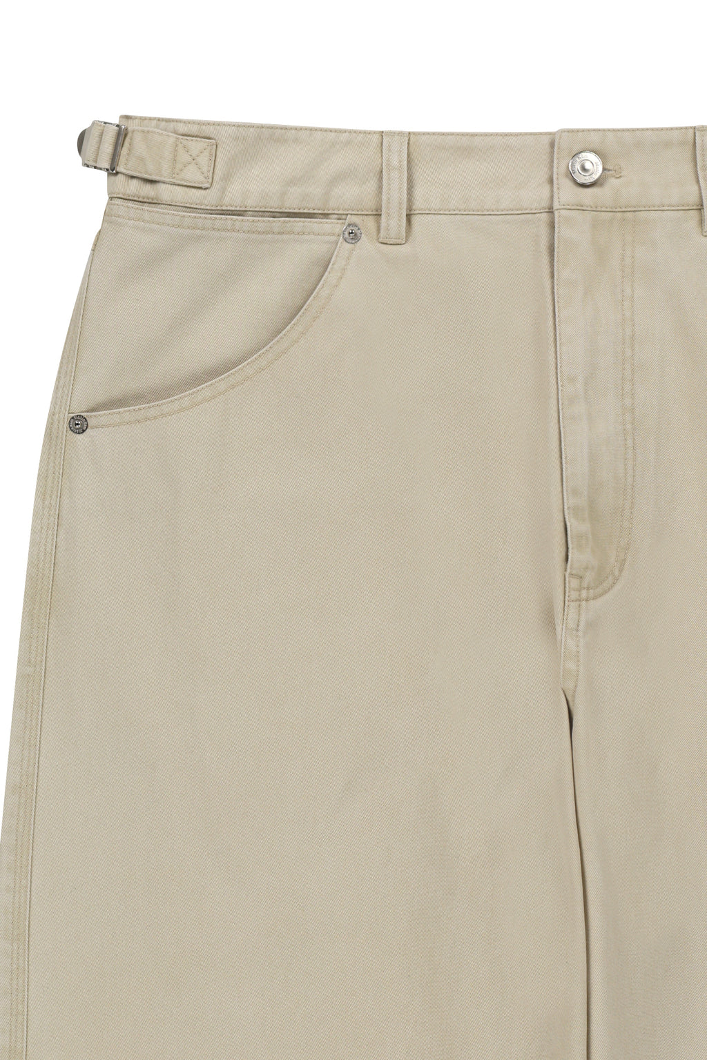 Matin Kim - Side Tab Washed Cotton Pants (Beige) product image 3 | TRAB K-Fashion Australia