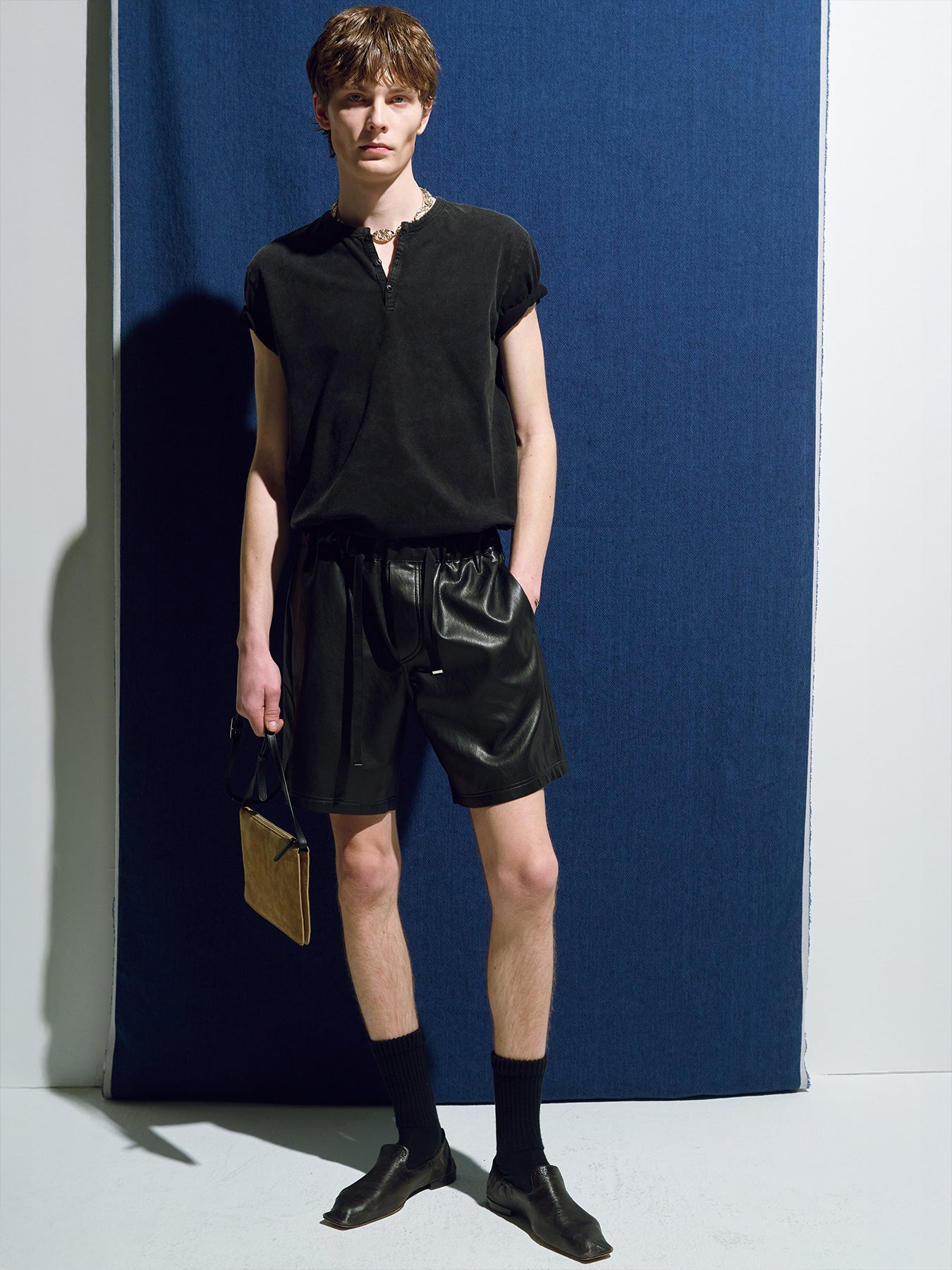 Tonywack - Faux Leather Lounge Shorts (Black) product image 10 | TRAB K-Fashion Australia