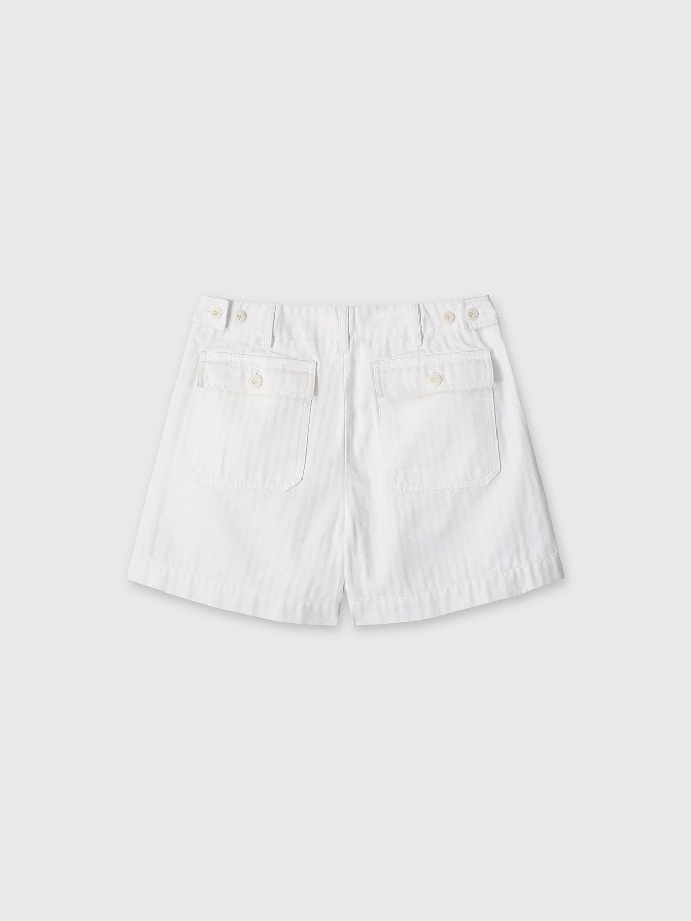 Tonywack - Garment Washed Hbt Fatigue  Shorts (White) product image 9 | TRAB K-Fashion Australia