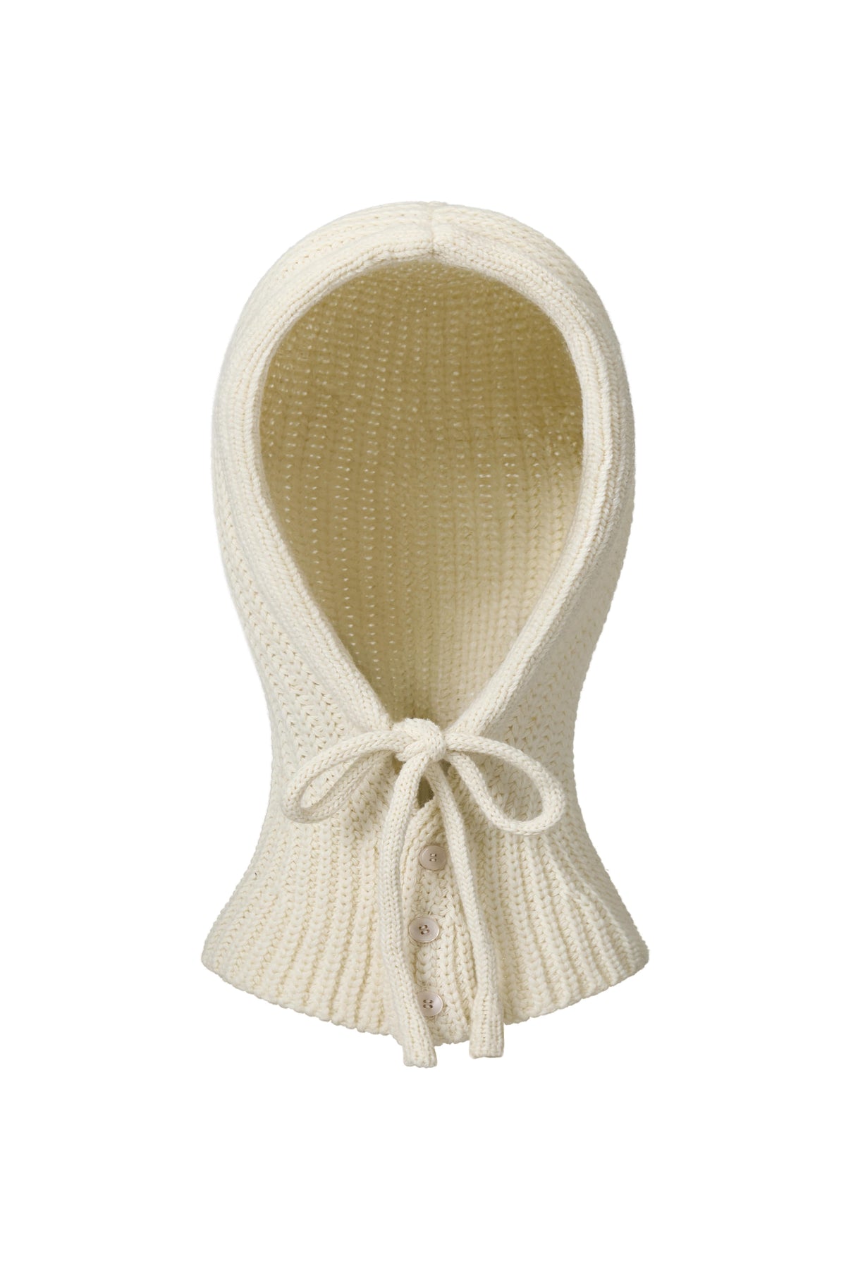 Emis - Knit Cape Balaclava (Ivory) product image 1 | TRAB K-Fashion Australia