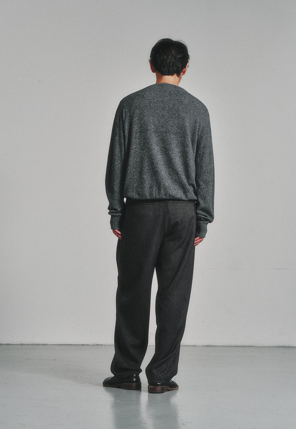 Art if acts - Wholegarment Round Neck Cardigan (Charcoal) product image 4 | TRAB K-Fashion Australia