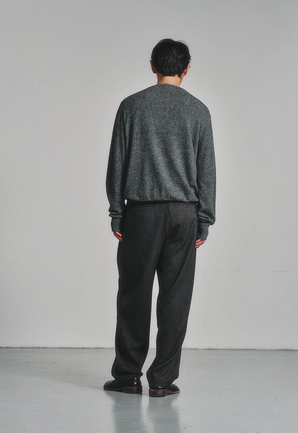 Art if acts - Wholegarment Round Neck Cardigan (Charcoal) product image 4 | TRAB K-Fashion Australia