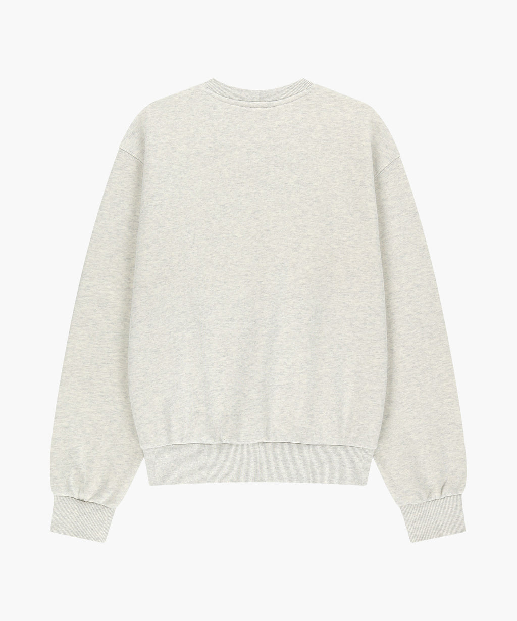 Marithe & Francois Girbaud - Small Classic Logo V Neck Balloon Sweatshirt (Oatmeal) product image 6 | TRAB K-Fashion Australia