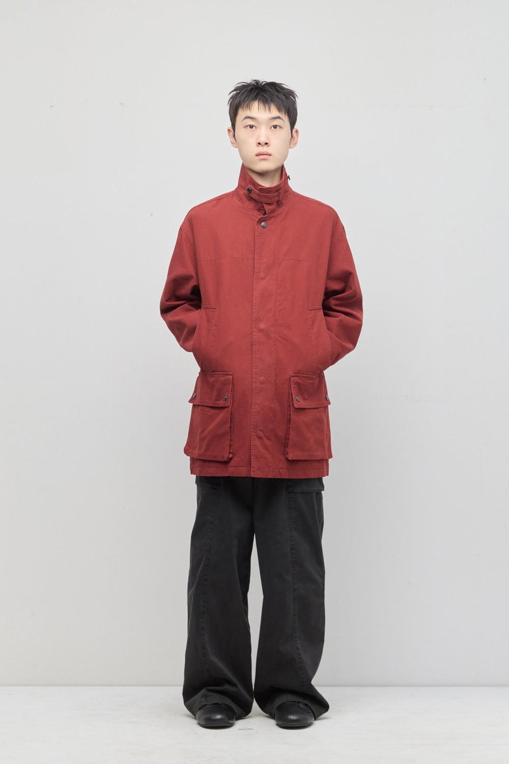 Hatchingroom - Canvas Work Parka (Dark Red) product image 14 | TRAB K-Fashion Australia