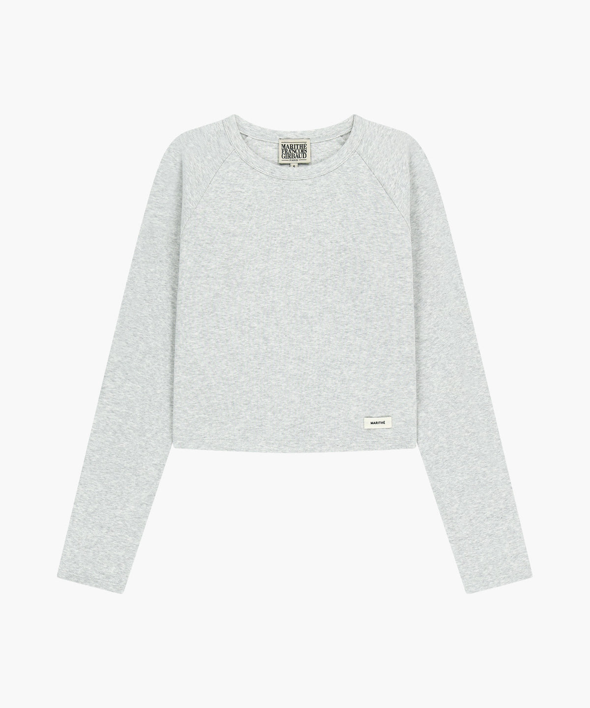 Marithe & Francois Girbaud - Basic Crop Long Sleeve (Light Heather Gray) product image 6 | TRAB K-Fashion Australia