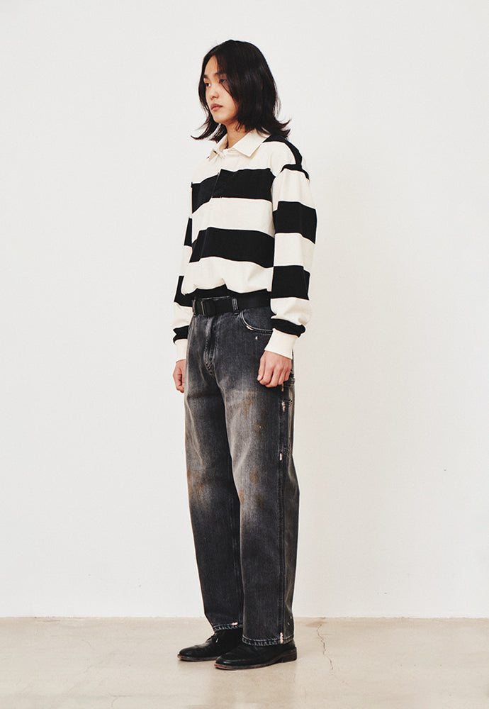 Art if acts - Garment Washed Rugby Tee (Black) product image 2 | TRAB K-Fashion Australia