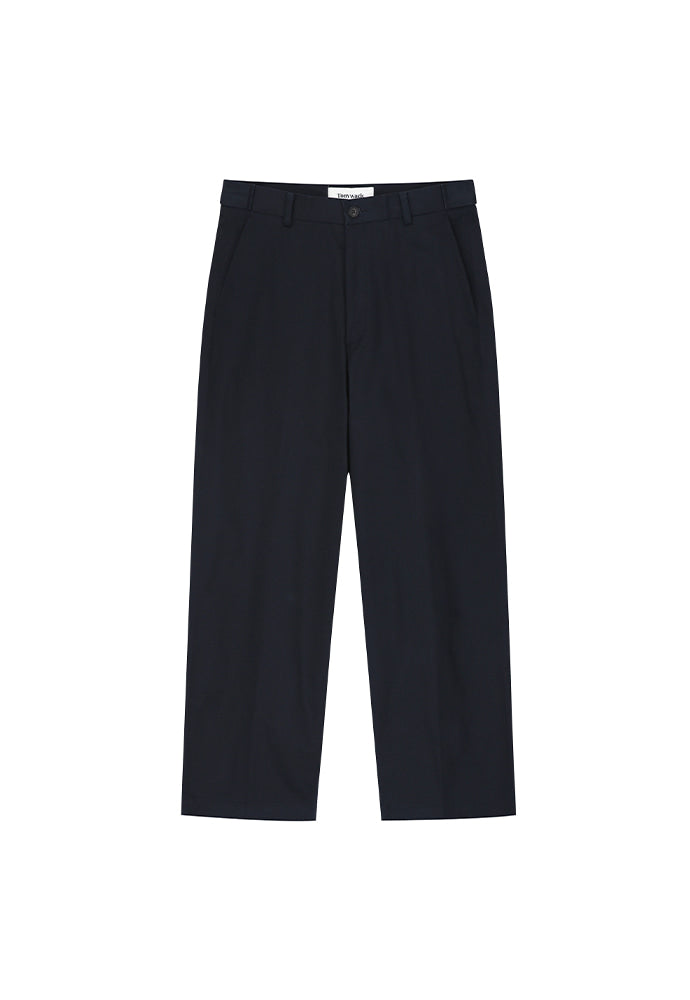 Tonywack - High-Twist Cotton No Tuck Wide Trousers (Navy) product image 5 | TRAB K-Fashion Australia