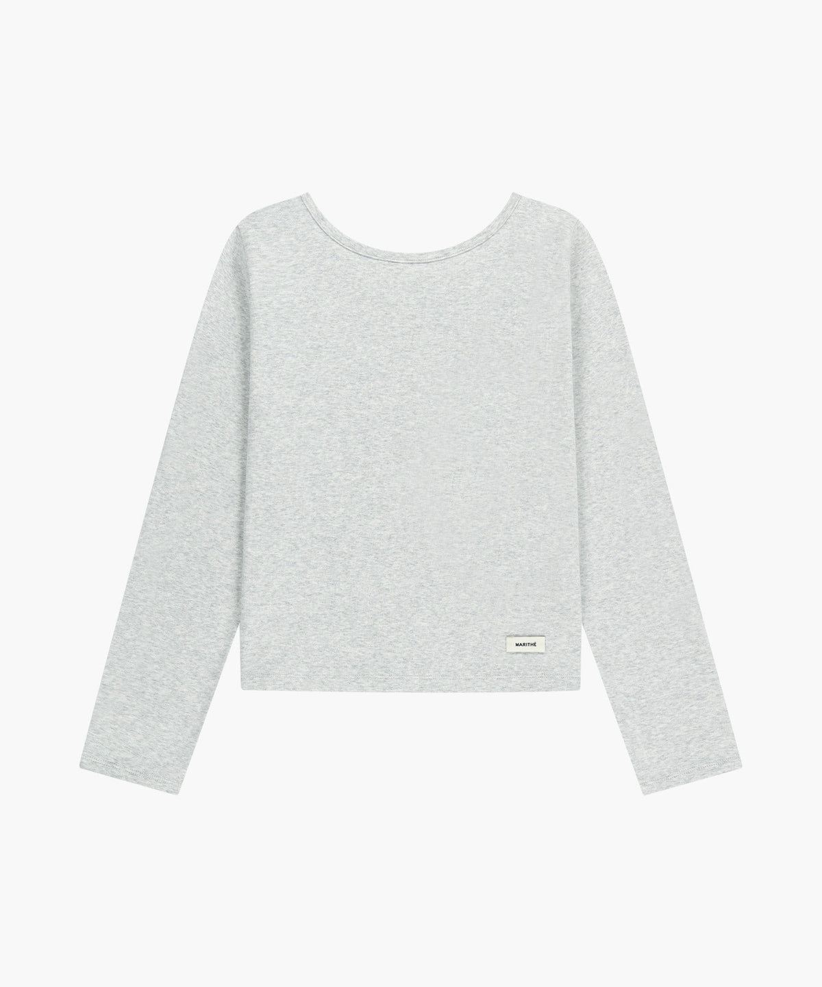 Marithe & Francois Girbaud - Basic Scoop Back Long Sleeve (Light Heather Gray) product image 6 | TRAB K-Fashion Australia