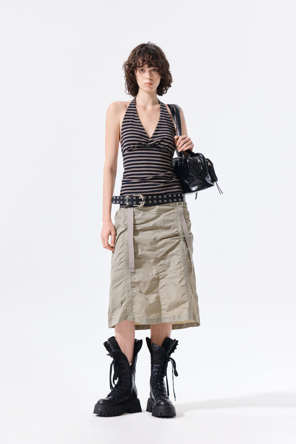 Matin Kim - Striped Halter Neck Top (Navy) product image 10 | TRAB K-Fashion Australia
