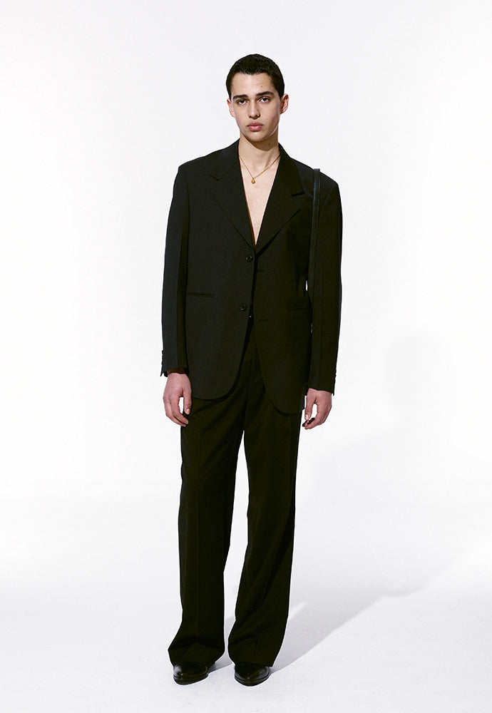 Tonywack - Tropical Wool Relaxed Tailored Jacket (Summer Exclusive) (Black) product image 2 | TRAB K-Fashion Australia