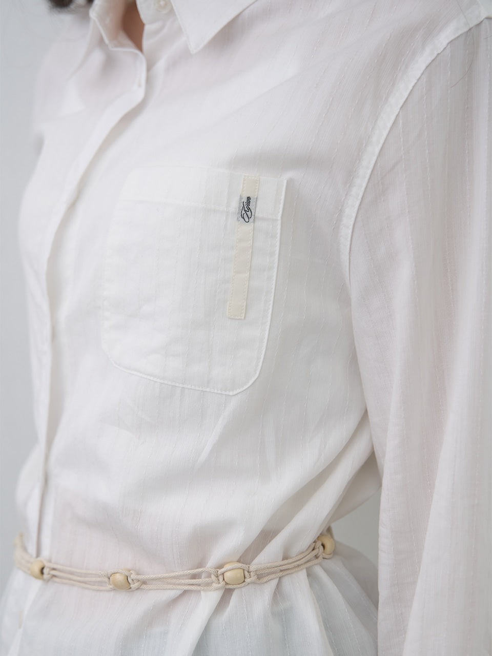 Kijun - Pure Essence Cotton Shirt (Off-White) product image 5 | TRAB K-Fashion Australia