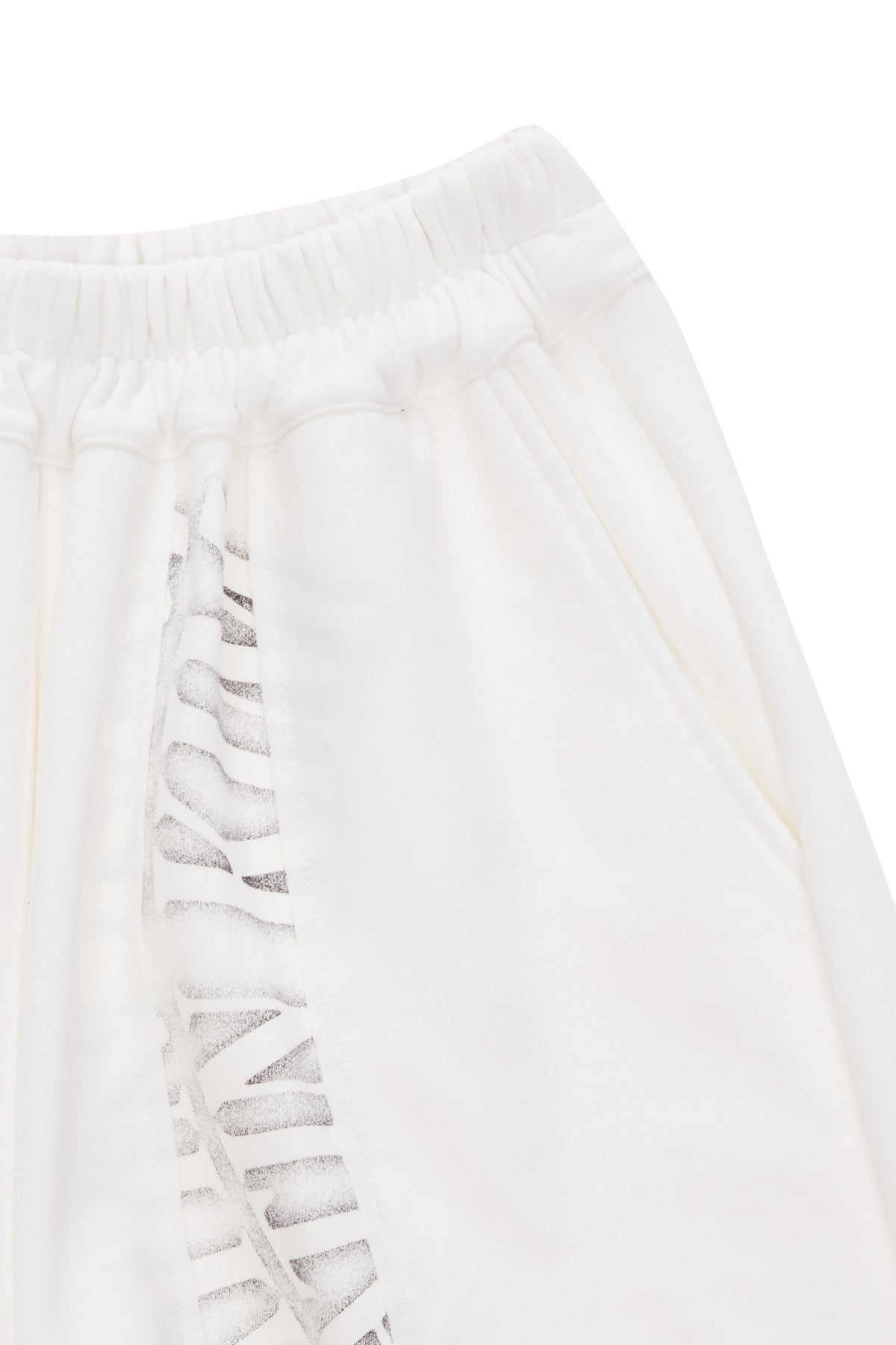 Matin Kim - Matin Crescendo Logo Sweatshorts (White) product image 3 | TRAB K-Fashion Australia