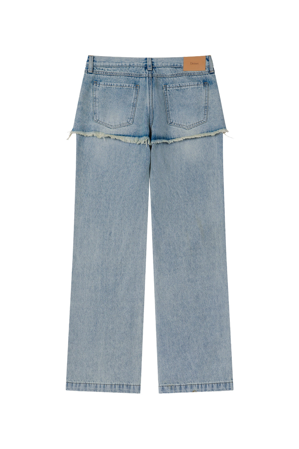 Deinet - Layered Semi Bootscut Denim Pants (Light Blue) product image 12 | TRAB K-Fashion Australia
