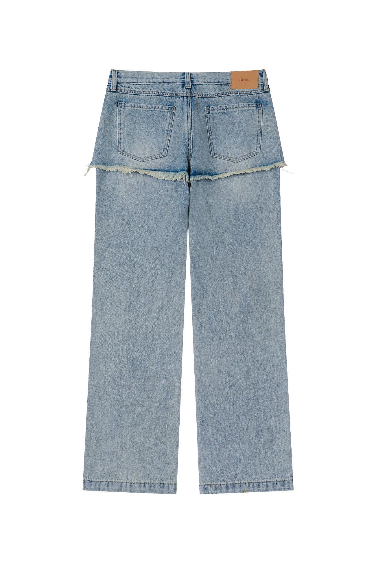 Deinet - Layered Semi Bootscut Denim Pants (Light Blue) product image 12 | TRAB K-Fashion Australia