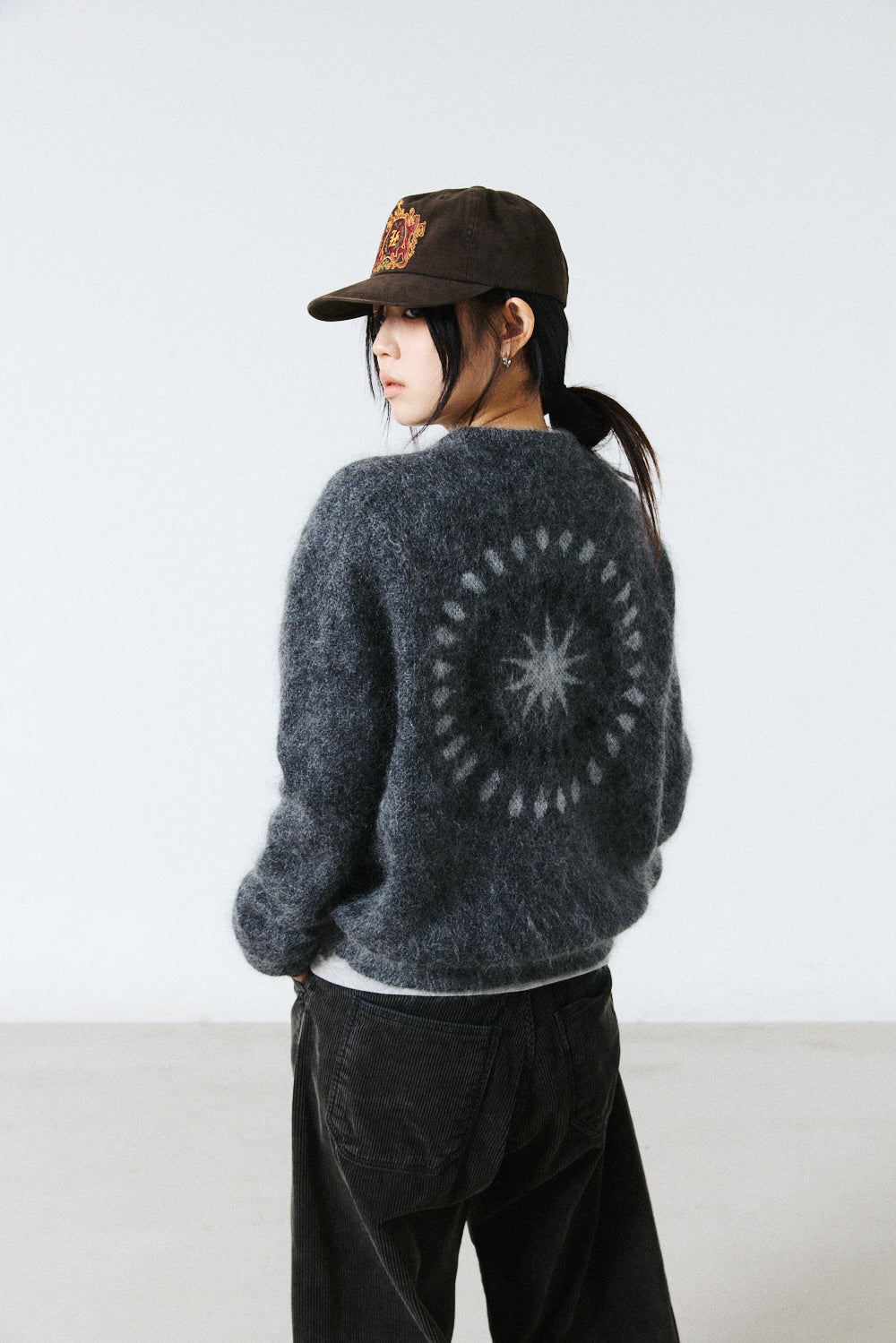 Hatchingroom - Hanabi Mohair Cardigan (Grey) product image 9 | TRAB K-Fashion Australia