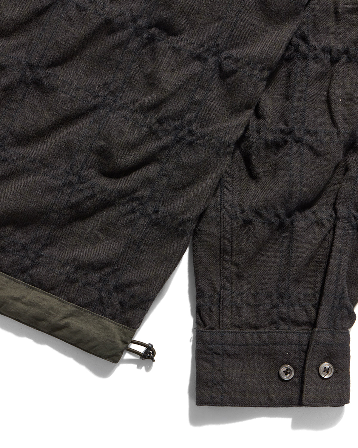 Eastlogue - Magazine Pouch Shirts (Charcoal Olive Check) product image 10 | TRAB K-Fashion Australia