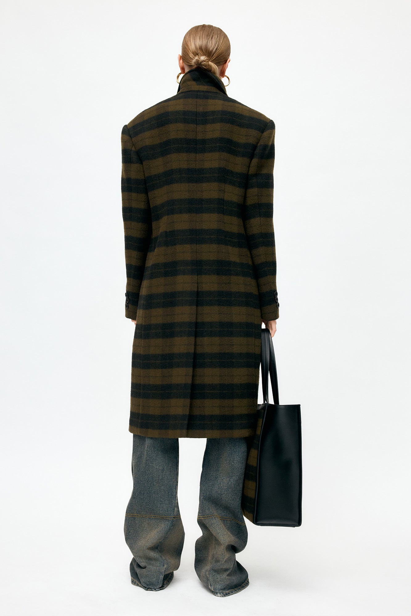 Andersson Bell - Lacie Check Buttons Coat (Green) product image 2 | TRAB K-Fashion Australia