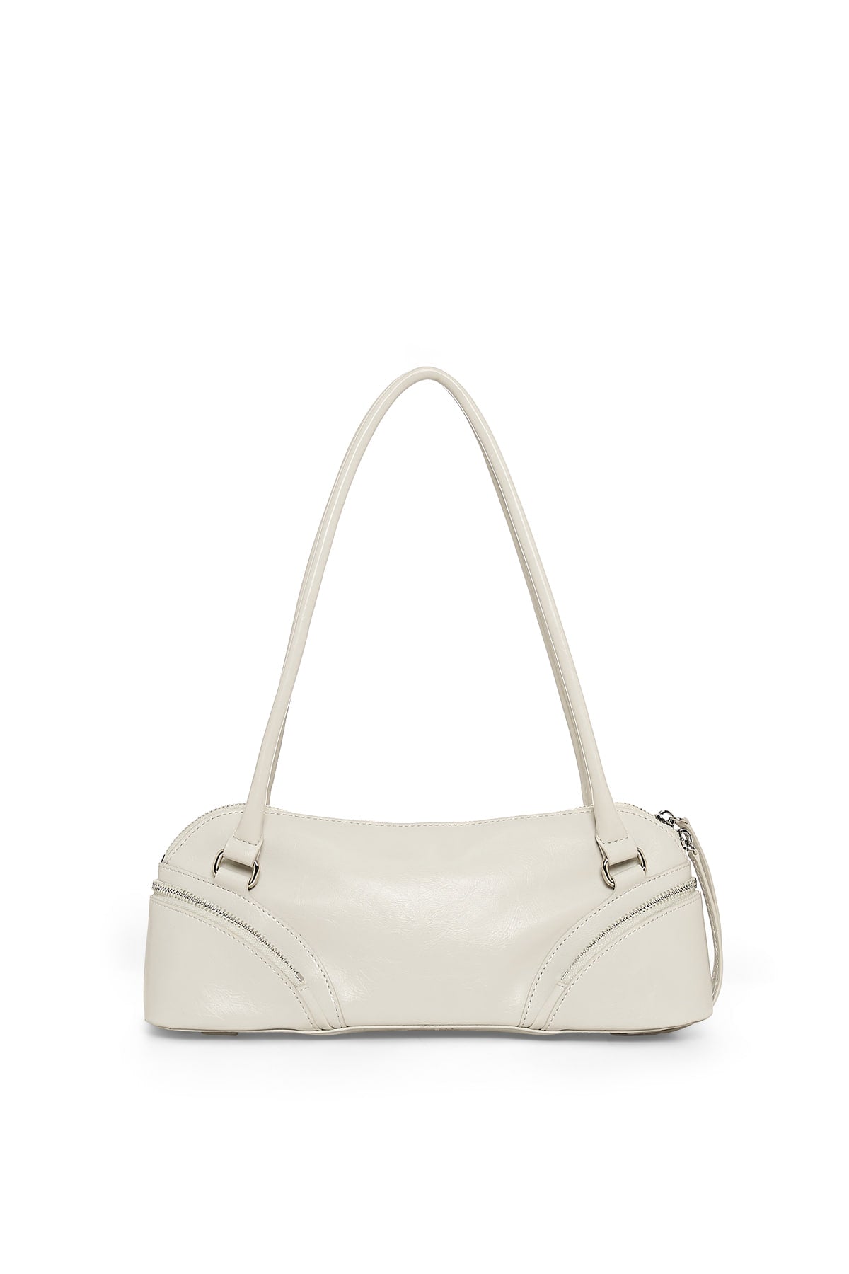 Matin Kim - Curve Zip Baguette Bag (Light Grey) product image 3 | TRAB K-Fashion Australia