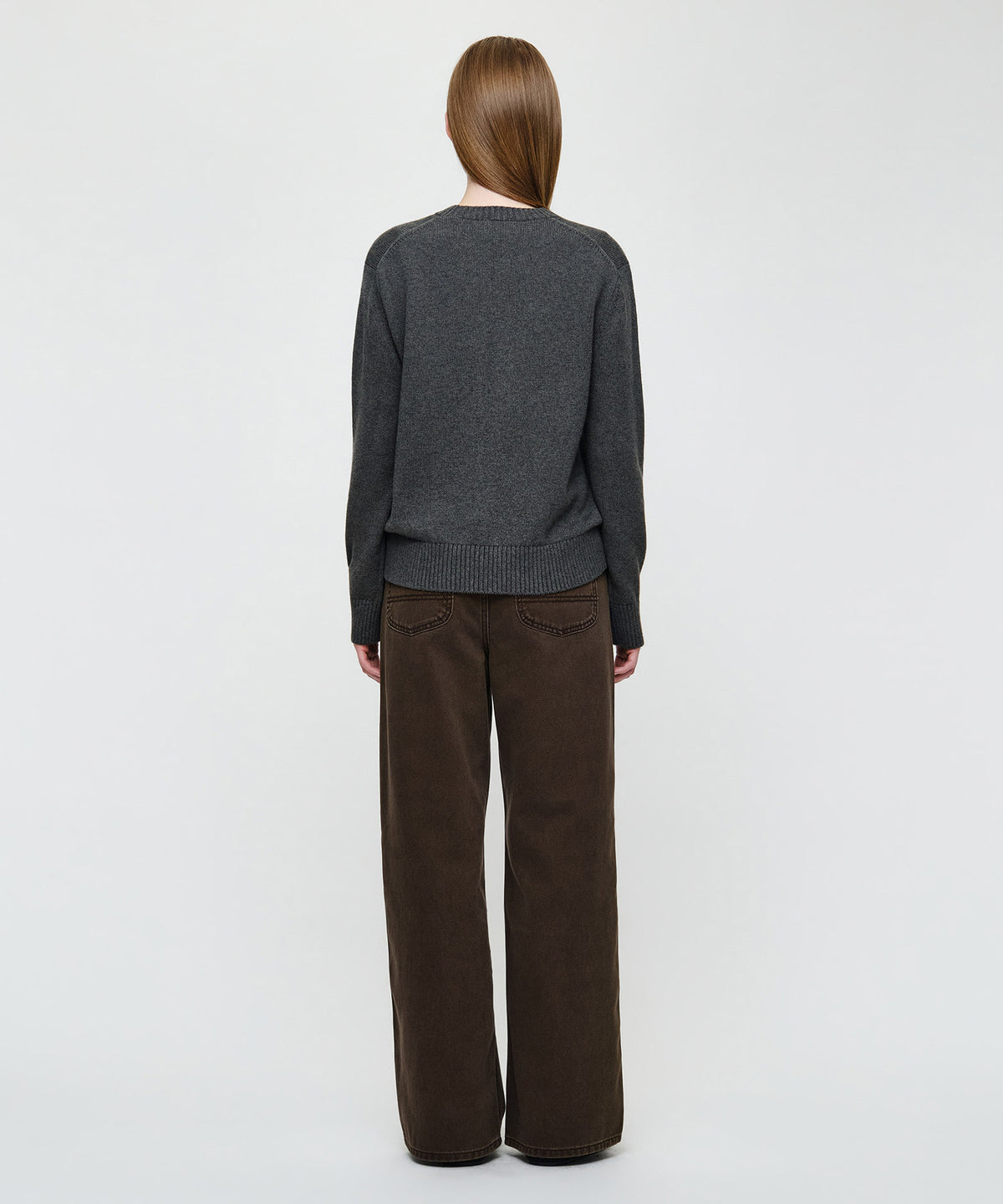 Marithe & Francois Girbaud - X-pocket Semi-wide Denim Pants (Brown) product image 6 | TRAB K-Fashion Australia