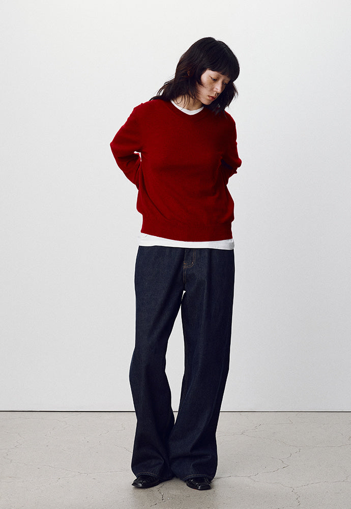 Tonywack - Pure Cashmere V-Neck Sweater (Red) product image 3 | TRAB K-Fashion Australia