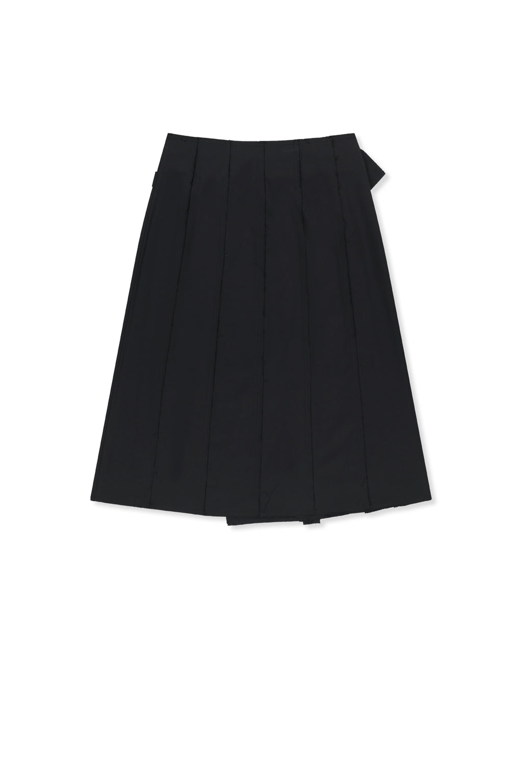 Matin Kim - Raw Edge Flap Belted Skirt (Black) product image 2 | TRAB K-Fashion Australia