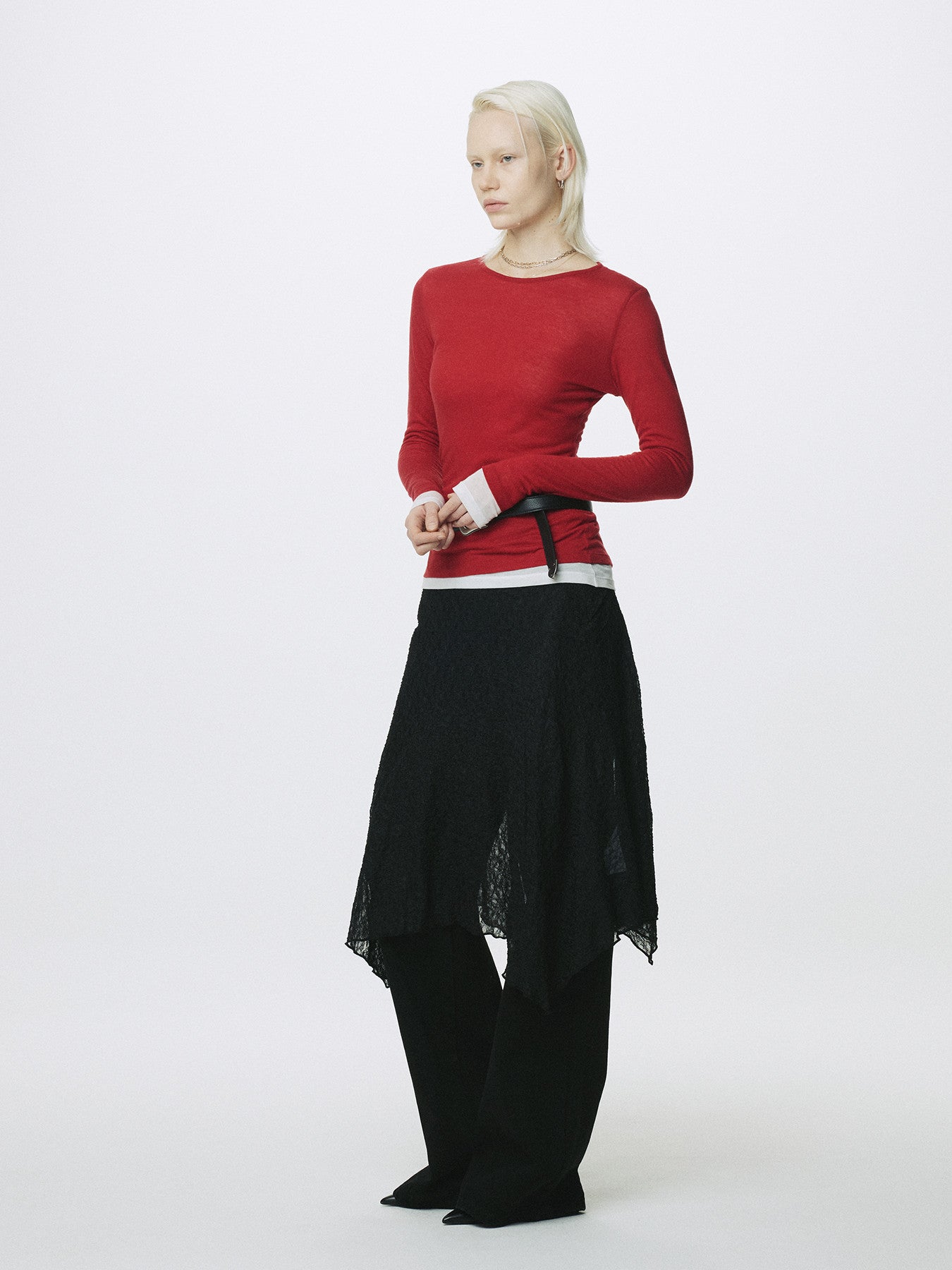 Tonywack - Lace Draped Skirt (Black) product image 4 | TRAB K-Fashion Australia