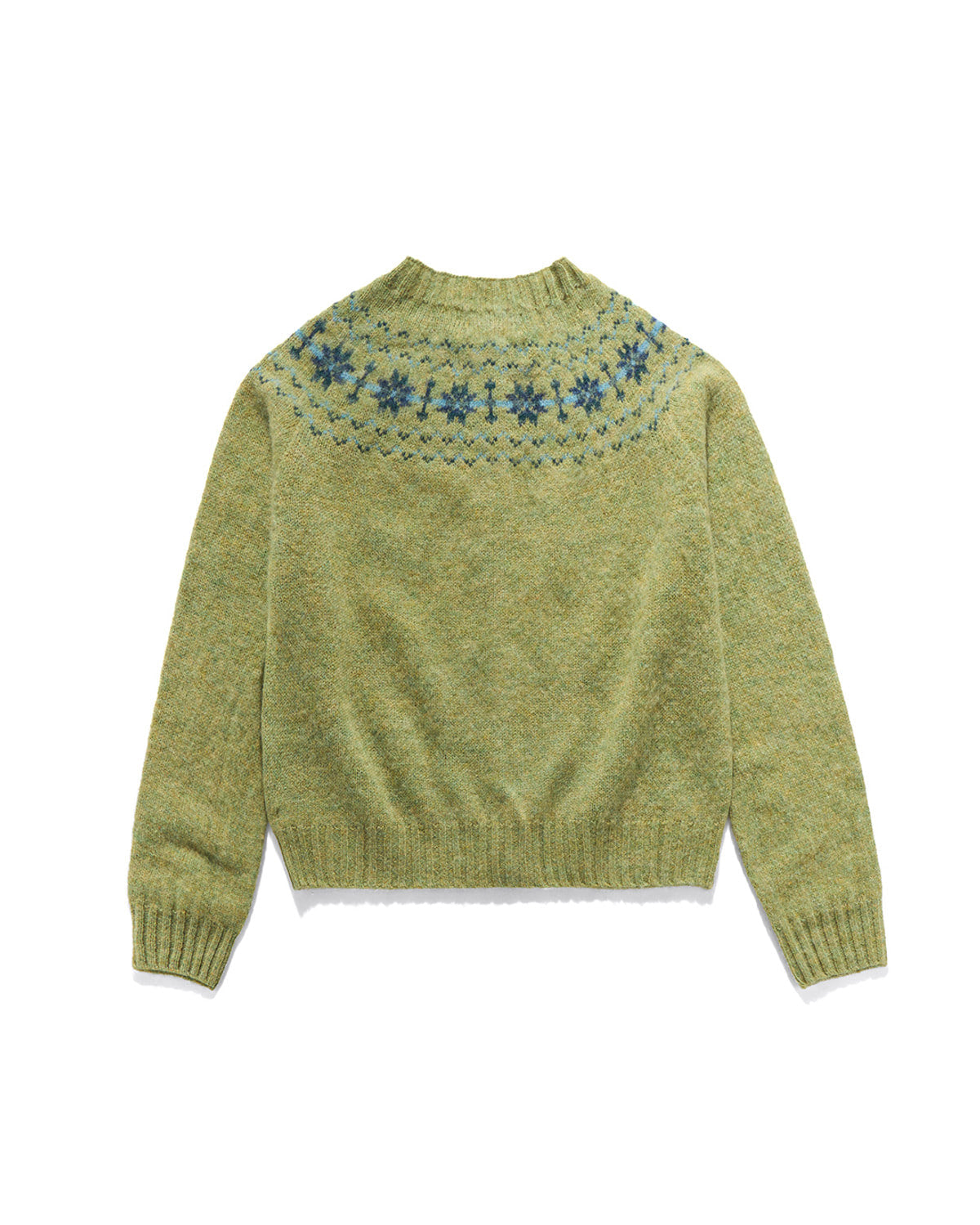 Eastlogue - Fair Isle Yoke Hb Cardigan (Avocado) product image 2 | TRAB K-Fashion Australia