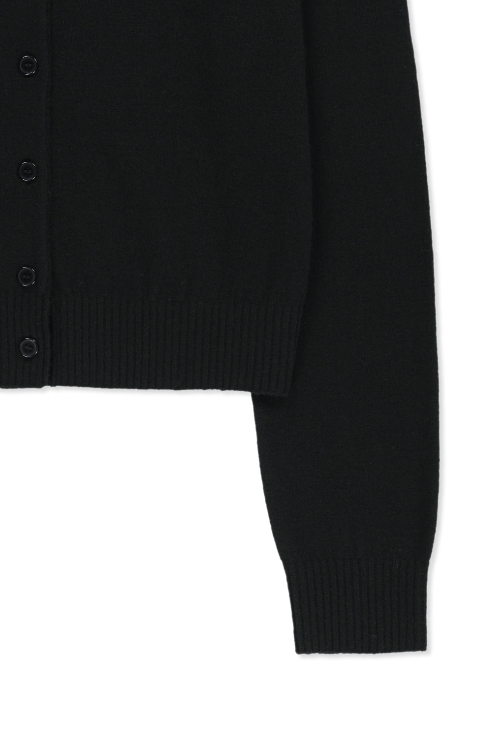 Matin Kim - Cashmere Blended Cutline Round Cardigan (Black) product image 4 | TRAB K-Fashion Australia