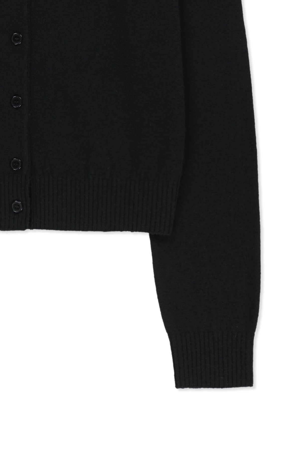 Matin Kim - Cashmere Blended Cutline Round Cardigan (Black) product image 4 | TRAB K-Fashion Australia