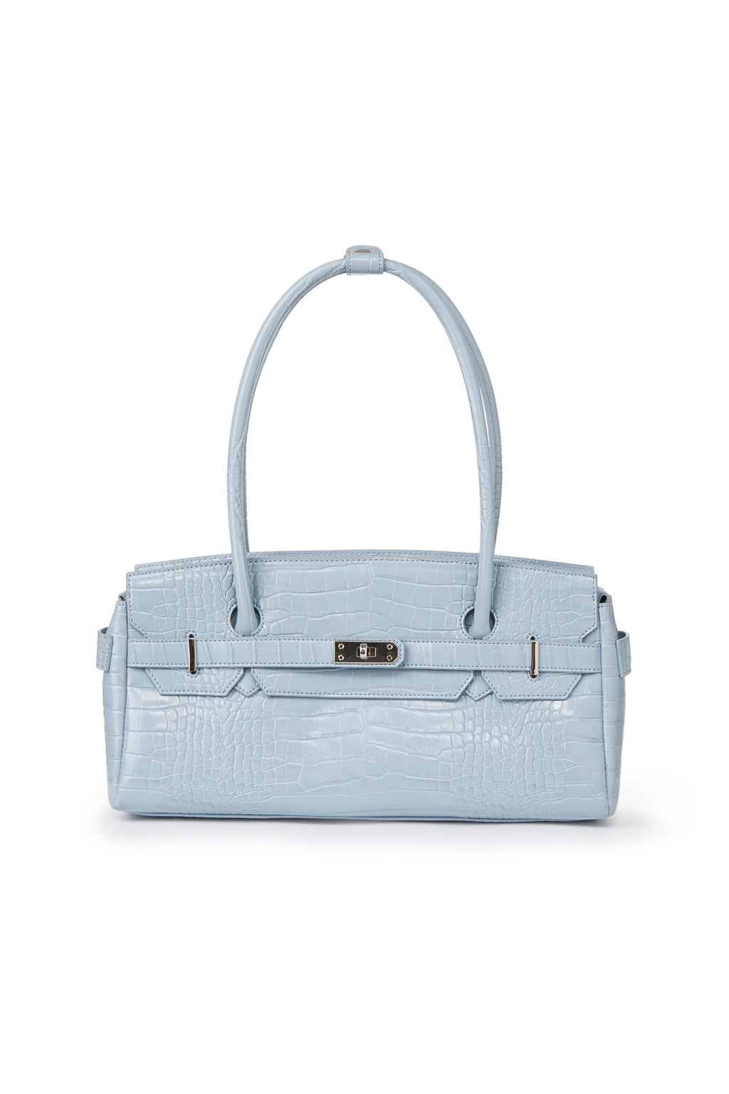 Deinet - Crocodile Pattern Two-Way Bag (Sky Blue) product image 1 | TRAB K-Fashion Australia