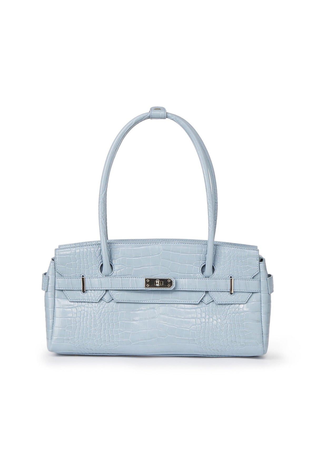 Deinet - Crocodile Pattern Two-Way Bag (Sky Blue) product image 1 | TRAB K-Fashion Australia