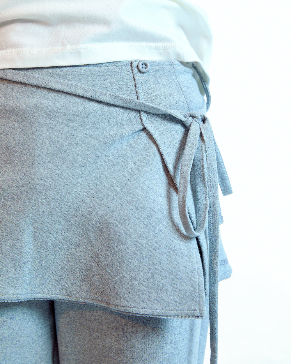Coyseio - Soft Cropped Skirt Pants (Melange Grey) product image 4 | TRAB K-Fashion Australia