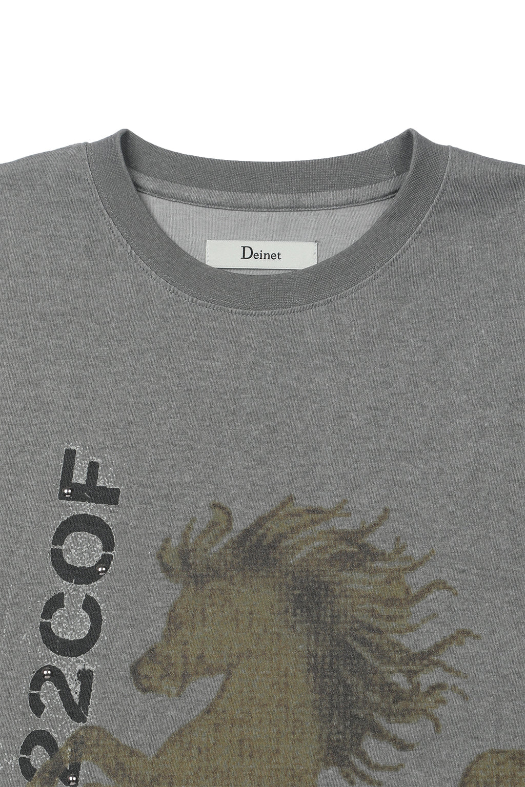 Deinet - Horse Graphic T-Shirt (Grey) product image 3 | TRAB K-Fashion Australia
