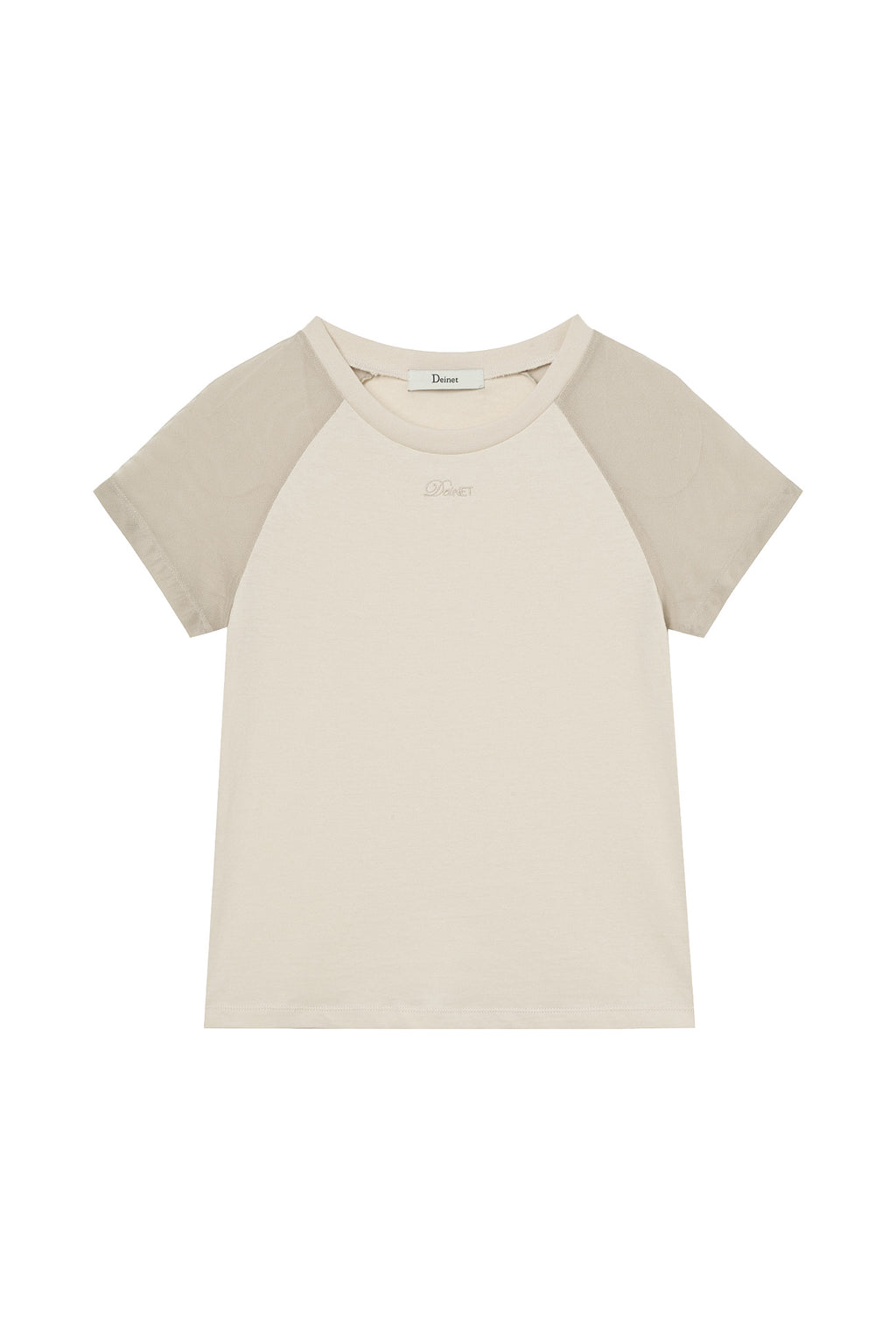 Deinet - Mesh Contrast Raglan T-Shirt (Beige) product image 1 | TRAB K-Fashion Australia