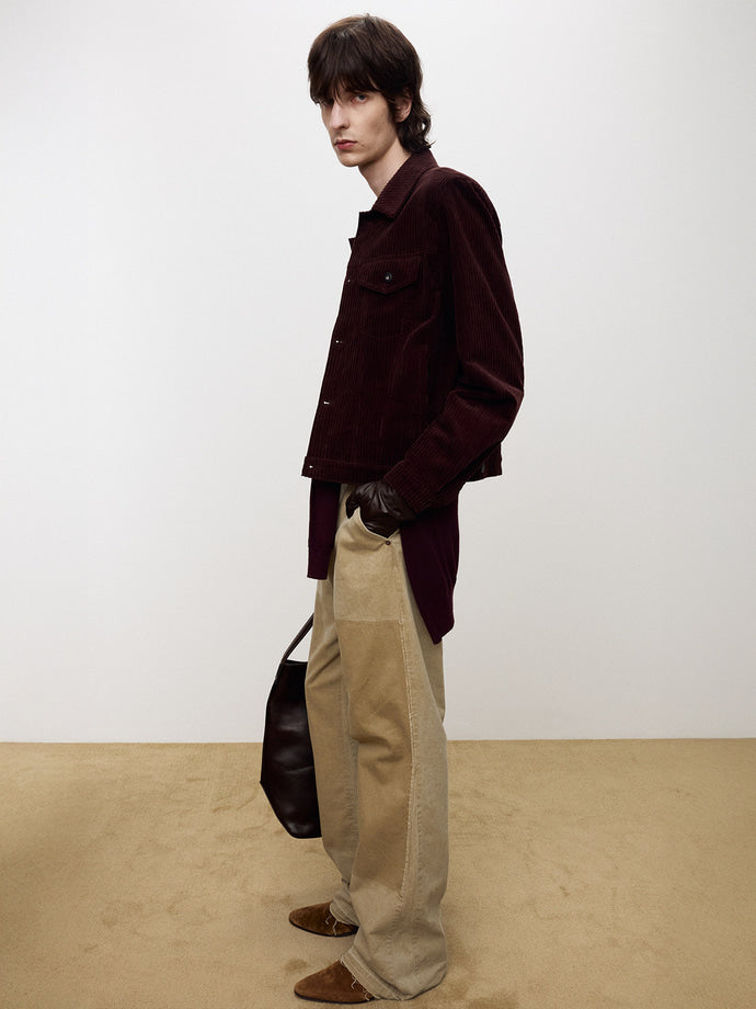 Tonywack - Italian Corduroy Trucker Jacket (Burgundy) product image 1 | TRAB K-Fashion Australia