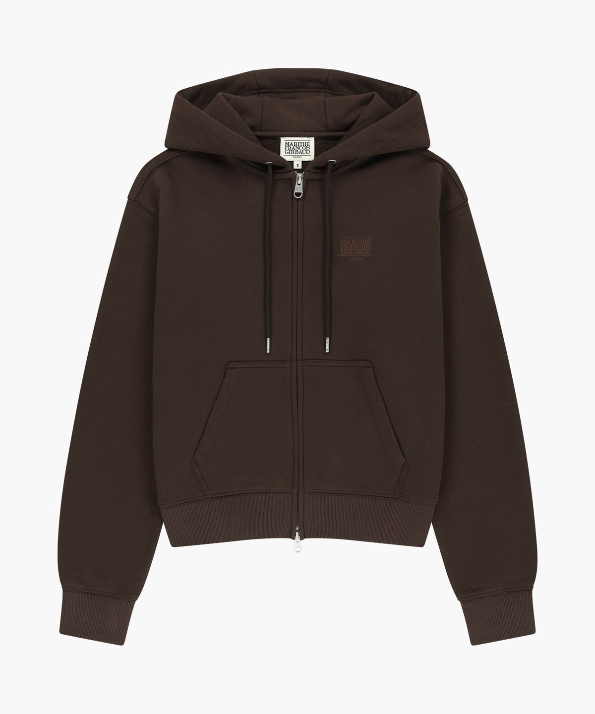 Marithe & Francois Girbaud - Small Classic Logo Hoodie Zipup (Brown) product image 6 | TRAB K-Fashion Australia