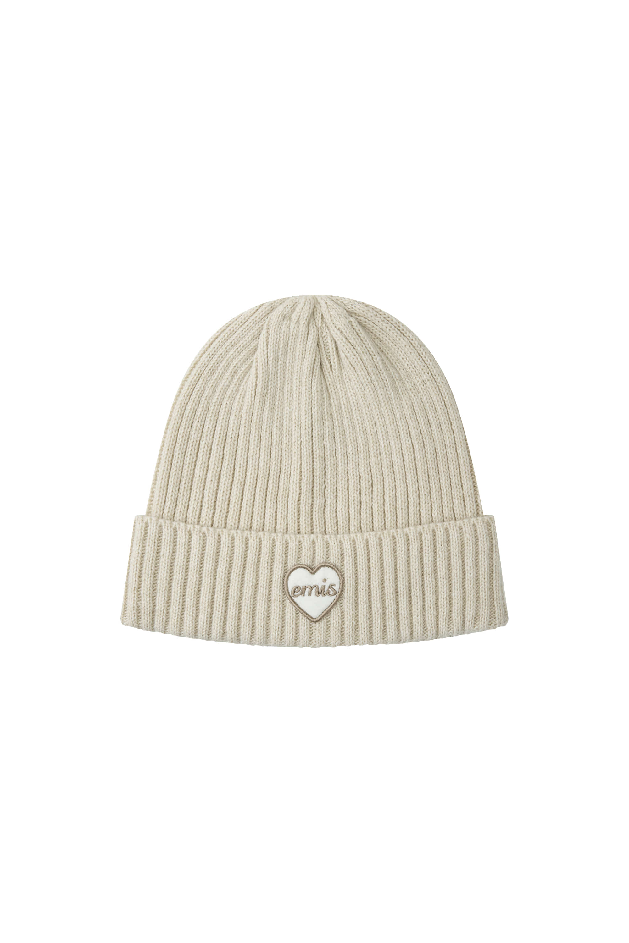 Emis - Heart Wappen Beanie (Beige) product image 1 | TRAB K-Fashion Australia