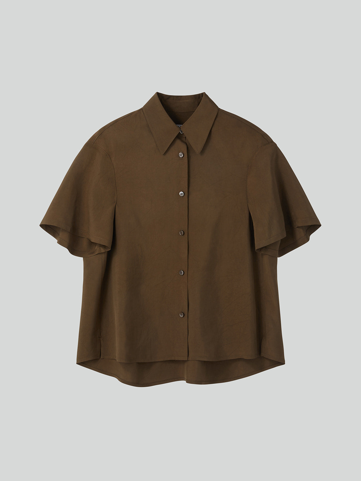 Recto - Wrinkled Fluid Blouse (Khaki Brown) product image 4 | TRAB K-Fashion Australia