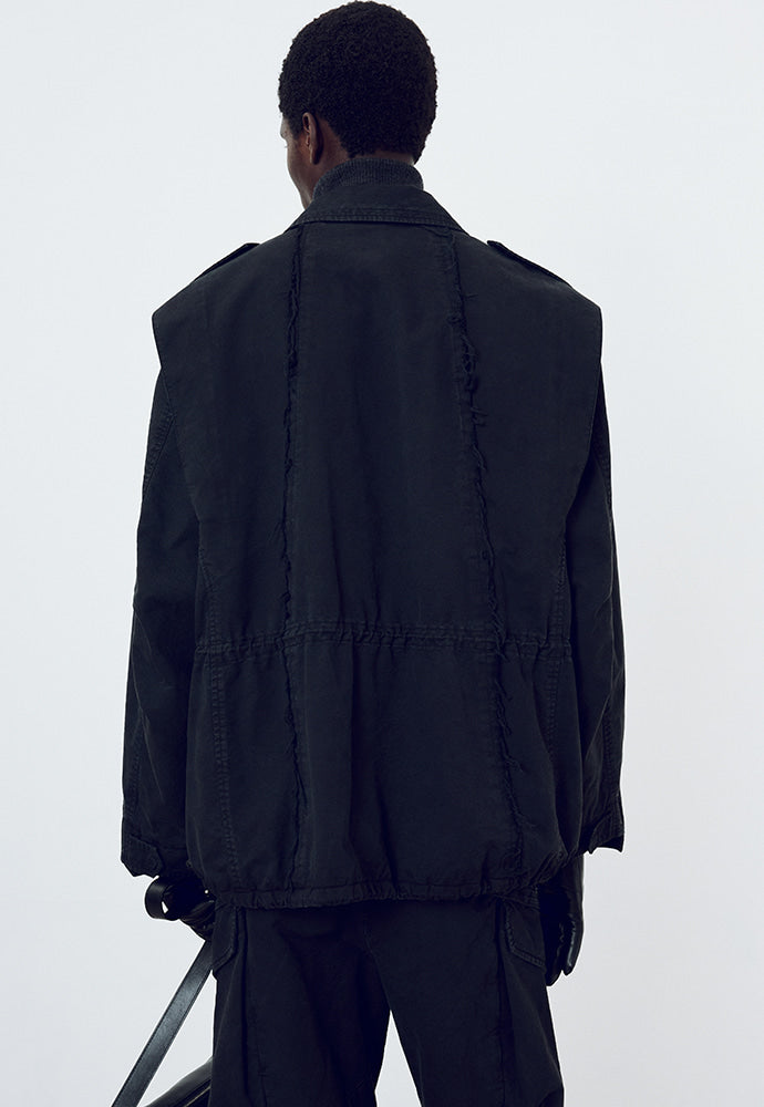 Tonywack - Garment-Dyed Gabardine Oversized Military Jacket (Carbon Pigment) product image 20 | TRAB K-Fashion Australia