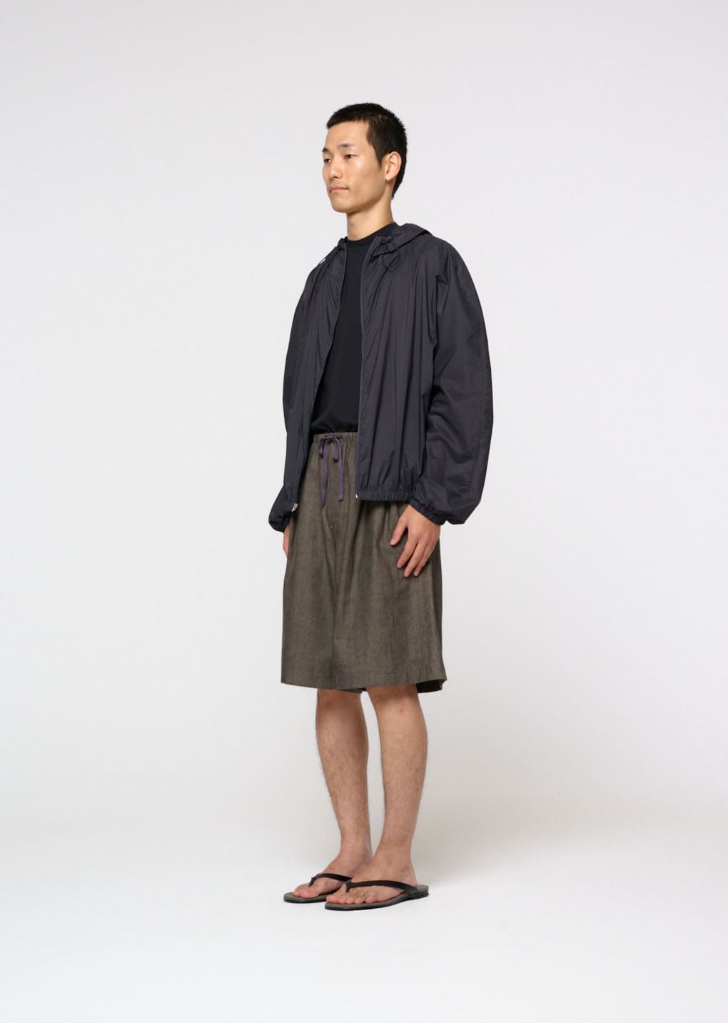 Amomento - Linen Drawstring Shorts (Brown) product image 3 | TRAB K-Fashion Australia