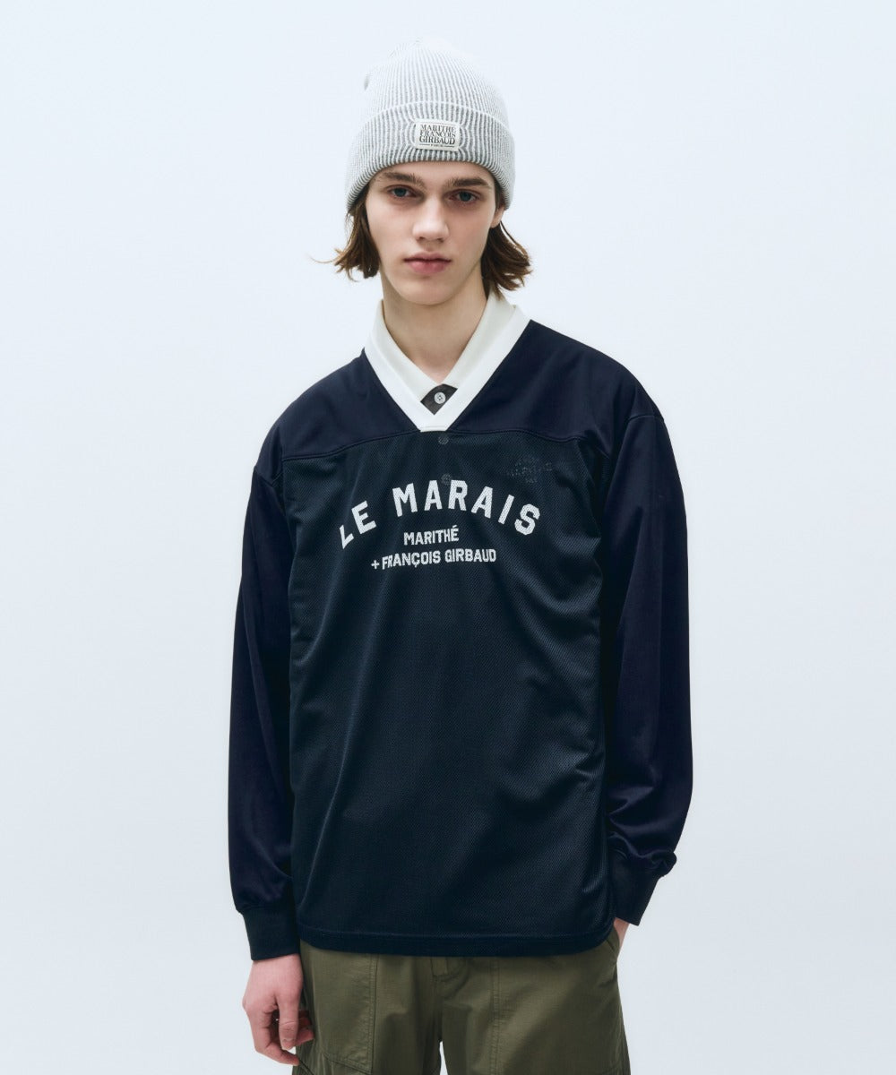 Marithe & Francois Girbaud - Mesh Long Sleeve (Navy) product image 1 | TRAB K-Fashion Australia