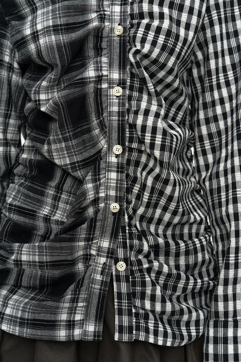 Andersson Bell - Shirred Check Shirt (Black) product image 6 | TRAB K-Fashion Australia