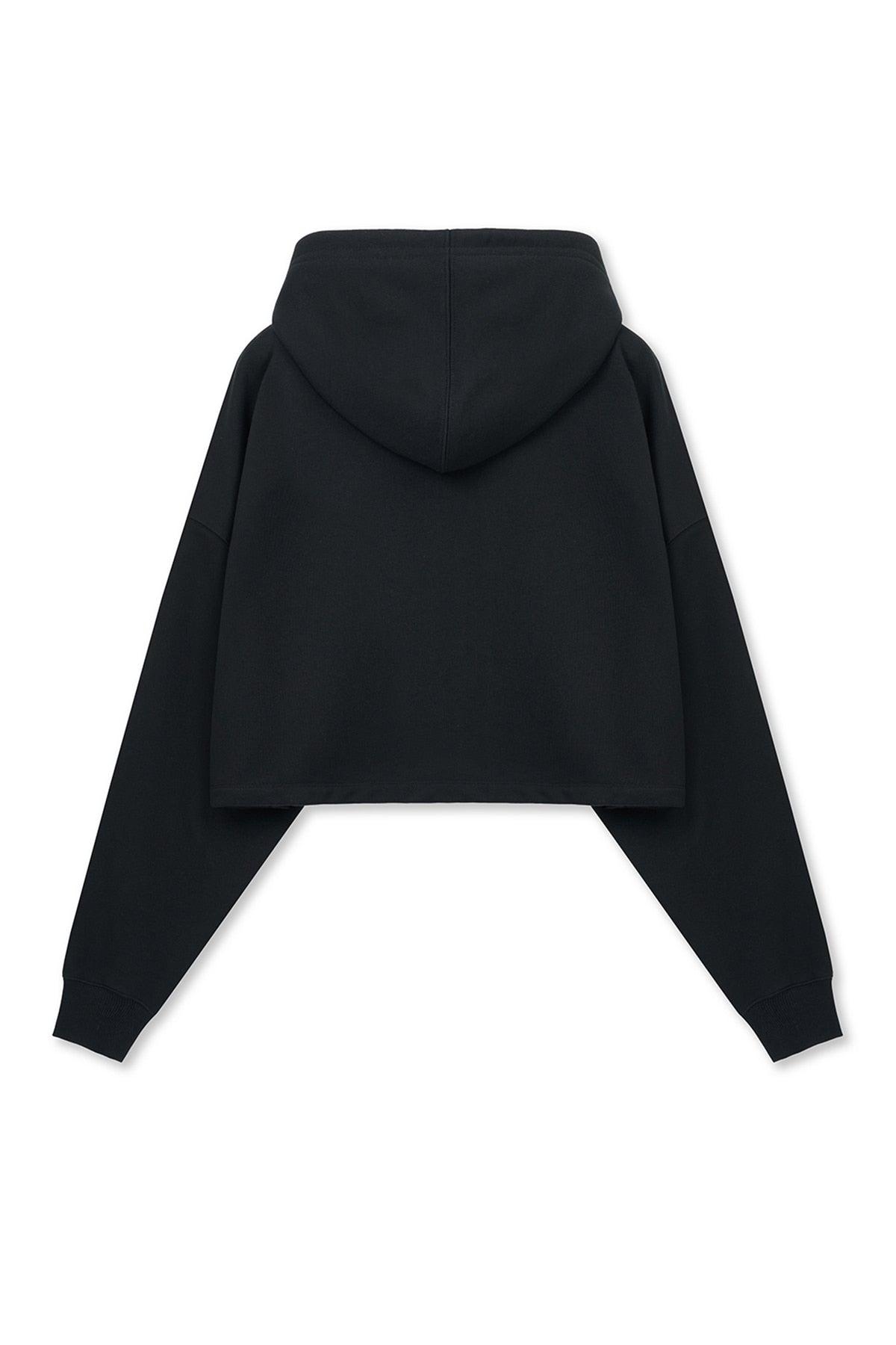 Matin Kim - Graffiti Logo Crop Hoody Zip Up (Black) product image 2 | TRAB K-Fashion Australia